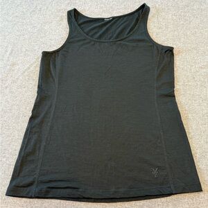 Ibex Black Wool Women's Tank Top